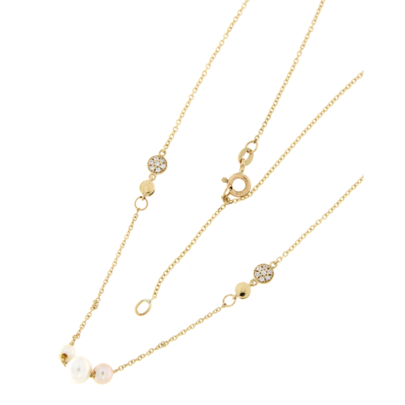 Златно колие с перли-253232