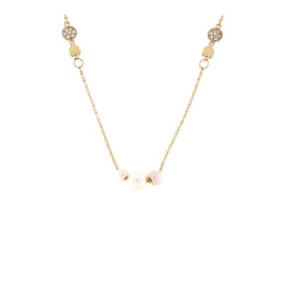 Златно колие с перли-253232