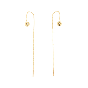 Промушващи се златни обеци-253250