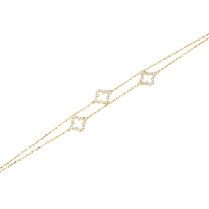 Златна гривна детелинки-243852