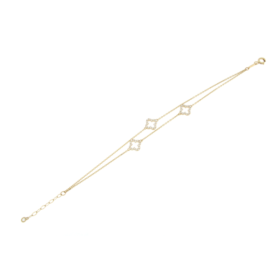 Златна гривна детелинки-243852