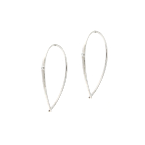 Промушващи се обеци от бяло злато-251570