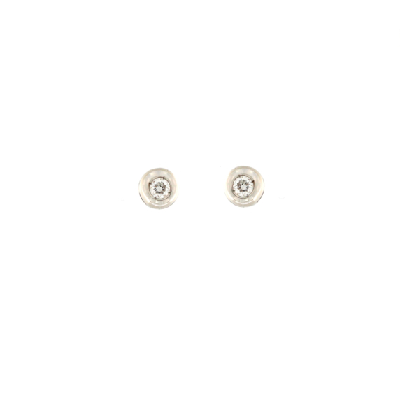Златни обеци с диаманти 0.20ct-22210869