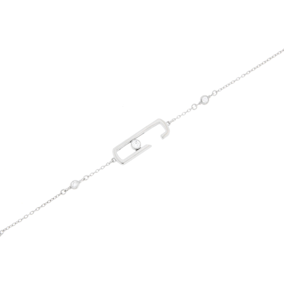 Златна гривна с диаманти 0.16ct