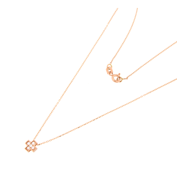 Златно колие с диаманти 0.06ct