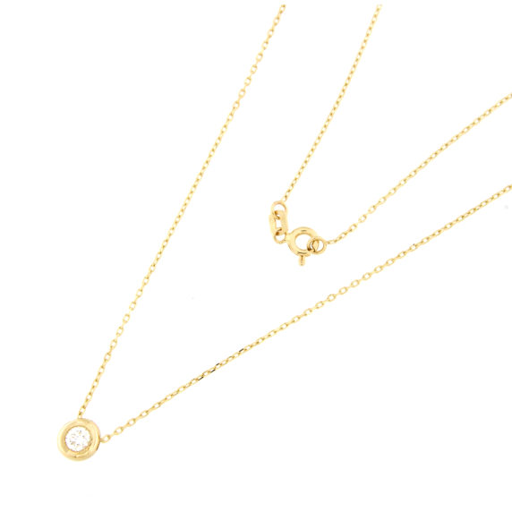 Златно колие с диамант 0.19ct