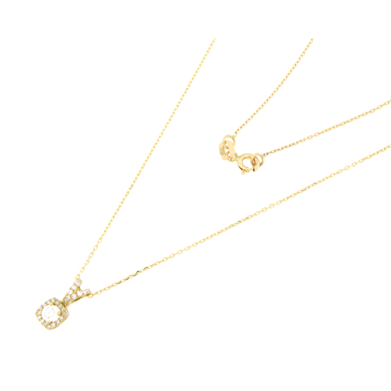 Златно колие с диамант 0.25ct