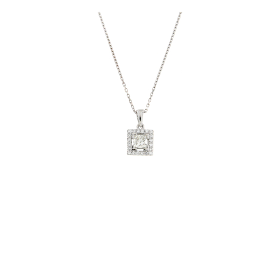 Златно колие с диаманти 0.34ct