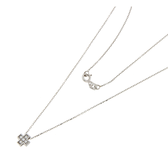 Златно колие с диаманти 0.06 ct