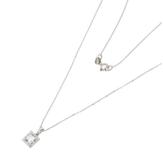 Златно колие с диаманти 0.35ct-22519665
