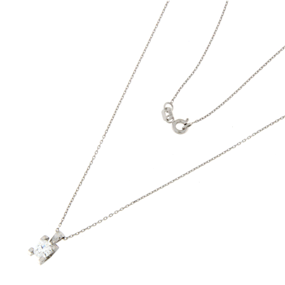 Златно колие с диамант 0.40ct-22518736