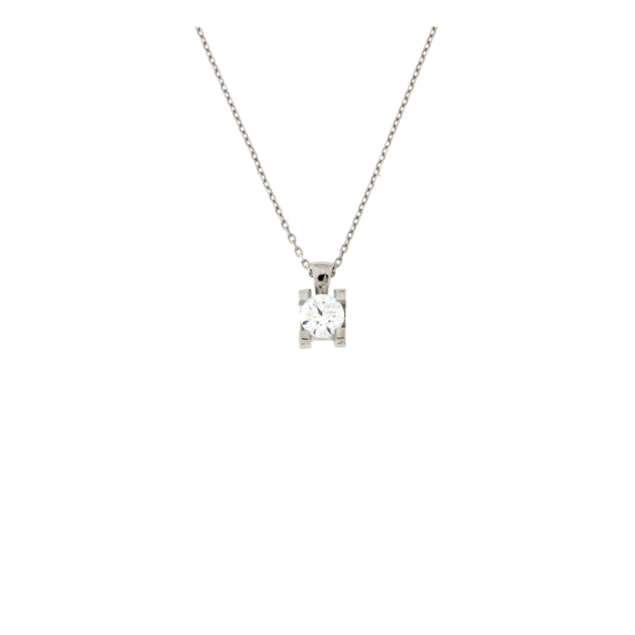 Златно колие с диамант 0.40ct-22518736