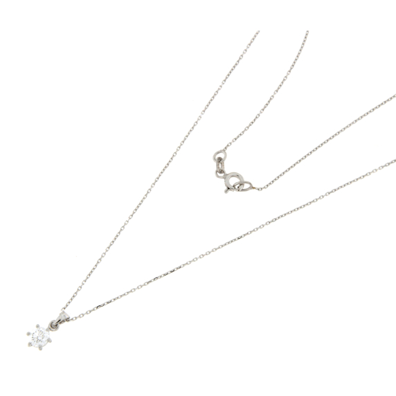 Златно колие с диамант 0.30ct-22505491