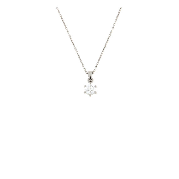 Златно колие с диамант 0.30ct-22505491