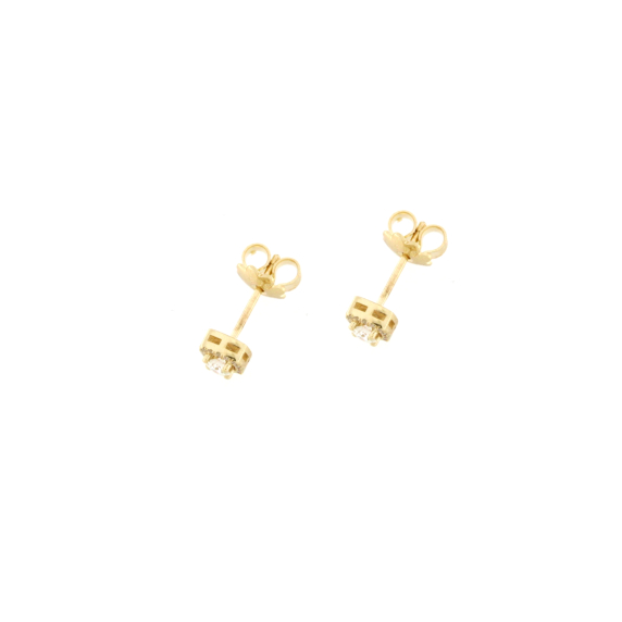 Златни обеци с диаманти 0.38ct