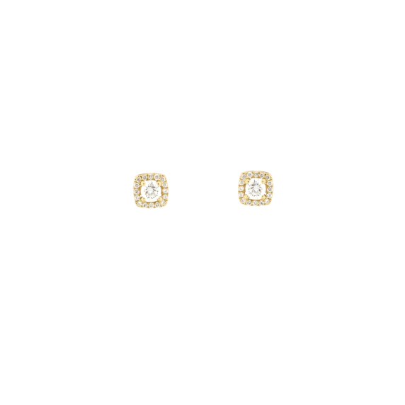 Златни обеци с диаманти 0.38ct