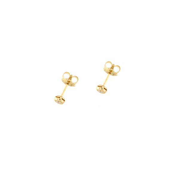 Златни обеци с диаманти 0.09ct