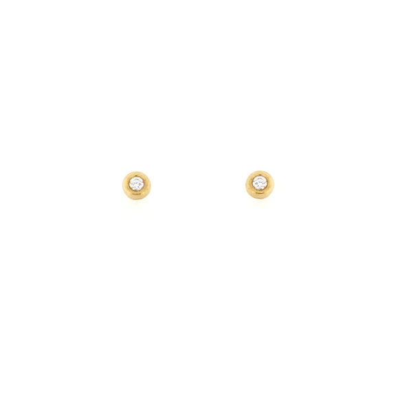 Златни обеци с диаманти 0.09ct
