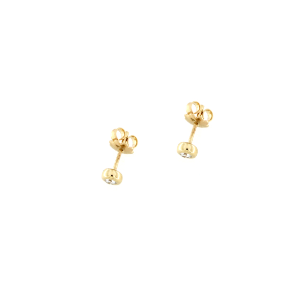 Златни обеци с диаманти 0.21ct