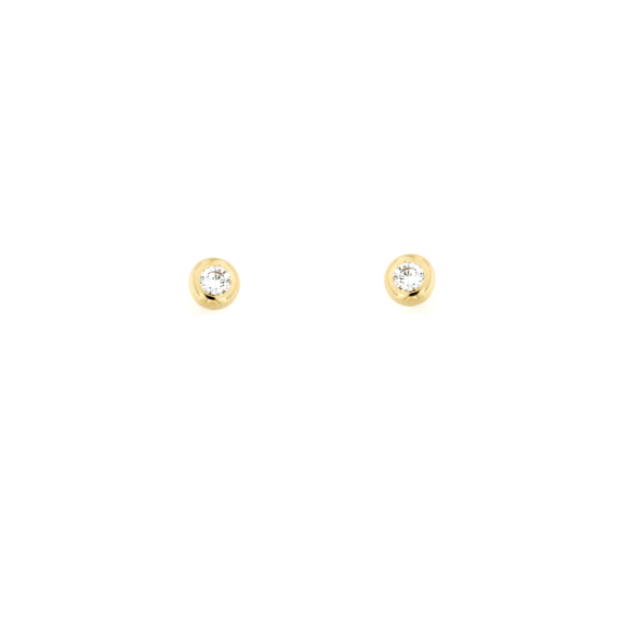 Златни обеци с диаманти 0.21ct