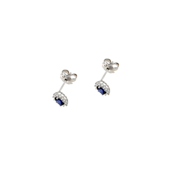 Златни обеци със сапфири 0.50ct