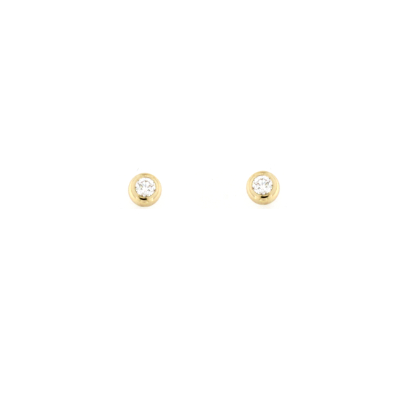 Златни обеци с диаманти 0.23ct-22519856