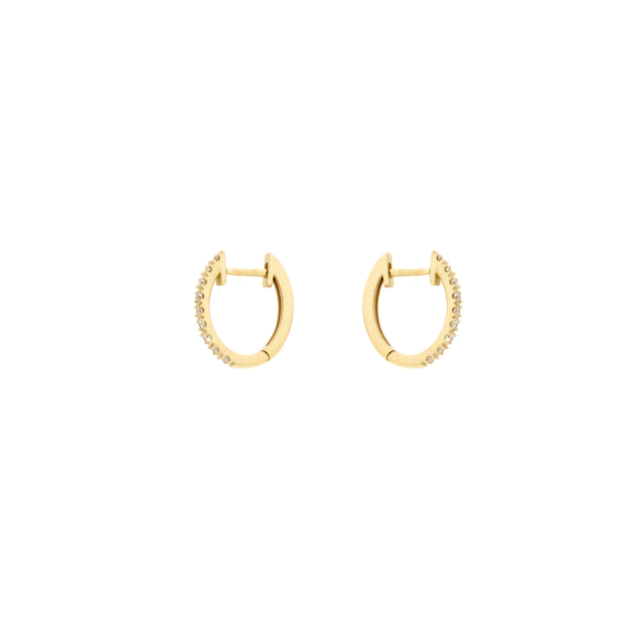 Златни обеци с диаманти 0.24ct-22519870