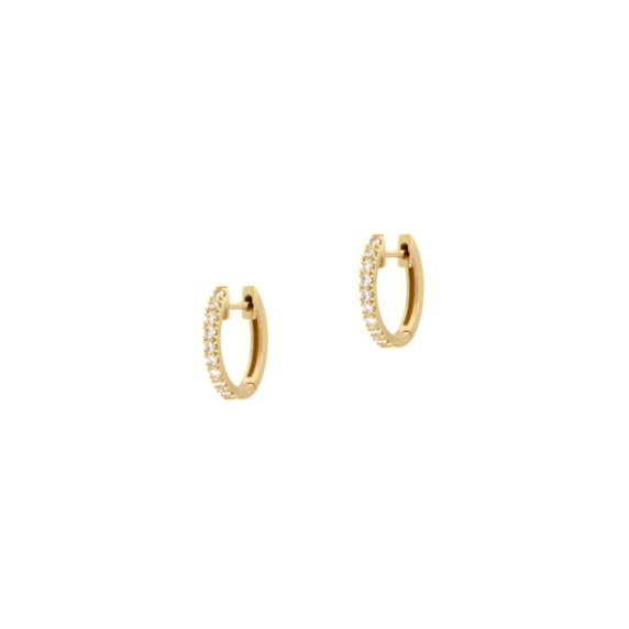 Златни обеци с диаманти 0.24ct-22519870