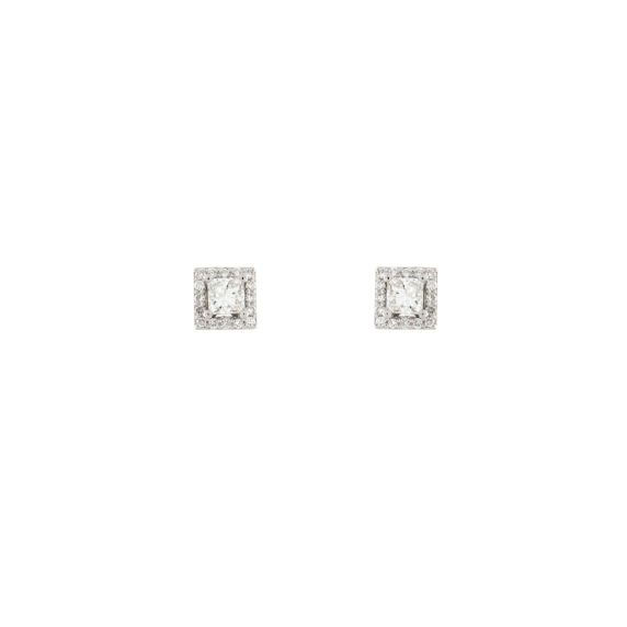 Златни обеци с диаманти 0.75ct-22519771