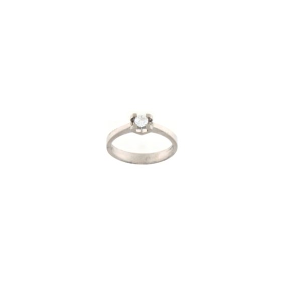 Златен пръстен с диамант 0.18 ct-22534125