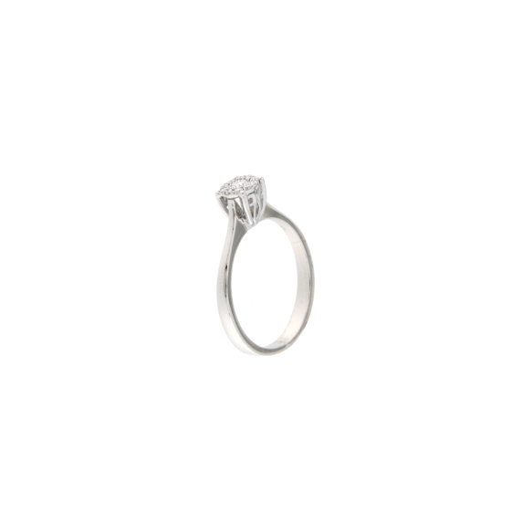 Златен пръстен с диаманти 0.16ct