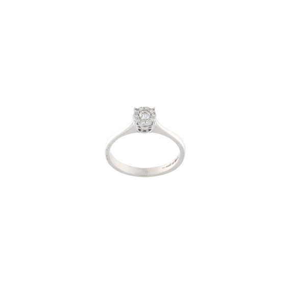 Златен пръстен с диаманти 0.16ct