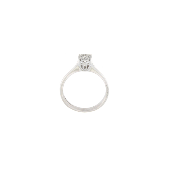 Златен пръстен с диаманти 0.16ct