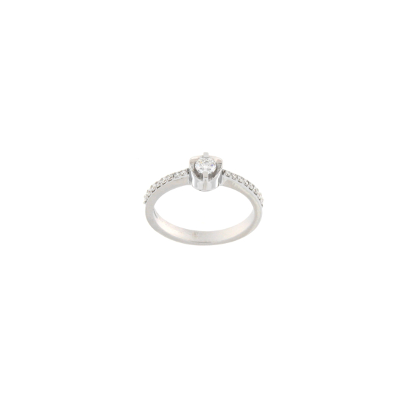 Златен пръстен с диаманти 0.35ct