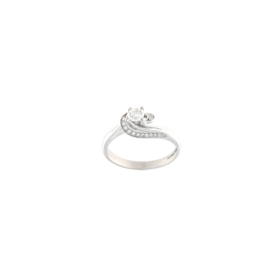 Златен пръстен с диаманти 0.37ct-22447807