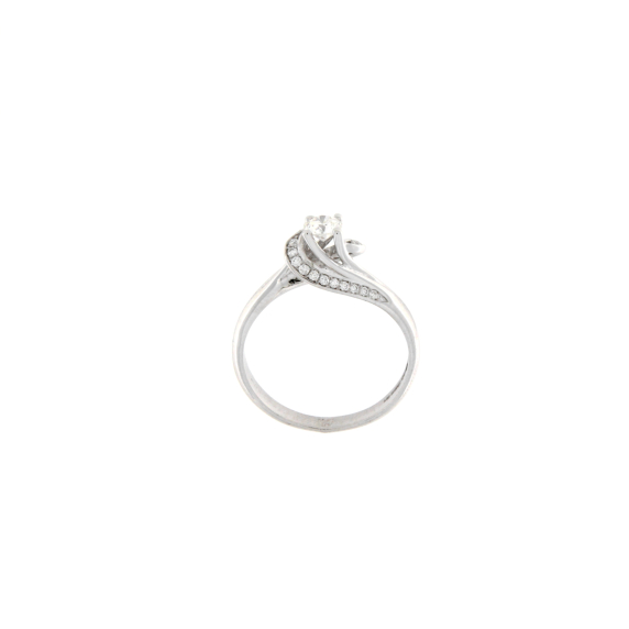 Златен пръстен с диаманти 0.37ct-22447807