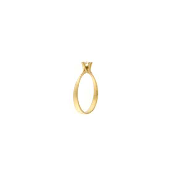 Златен пръстен с диамант 0.19ct-22519474