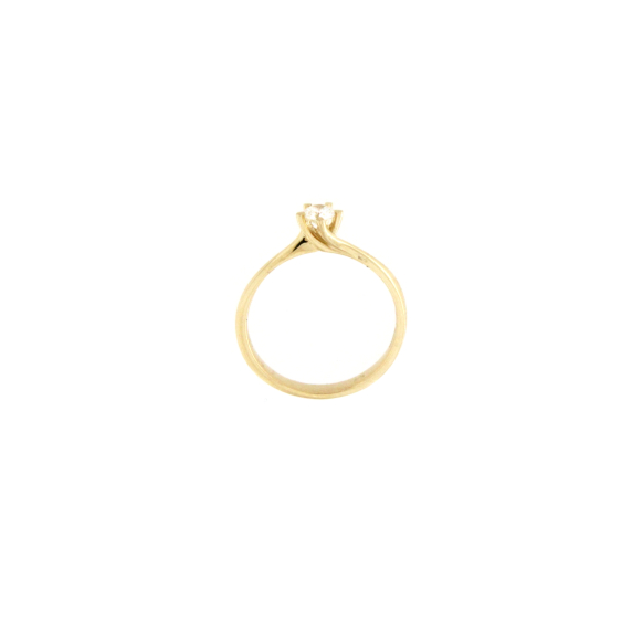 Златен пръстен с диамант 0.19ct-22519474