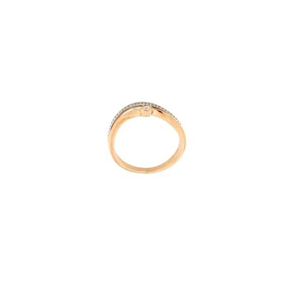 Златен пръстен с диаманти 0.12 ct