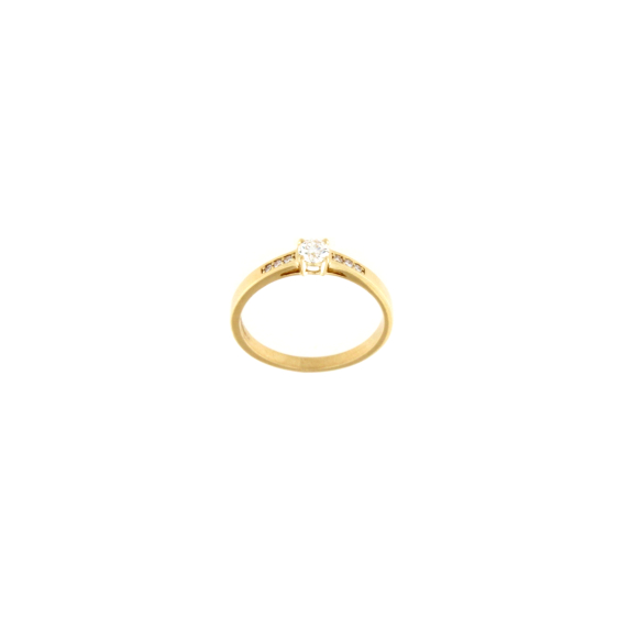 Златен пръстен с диаманти 0.23 ct
