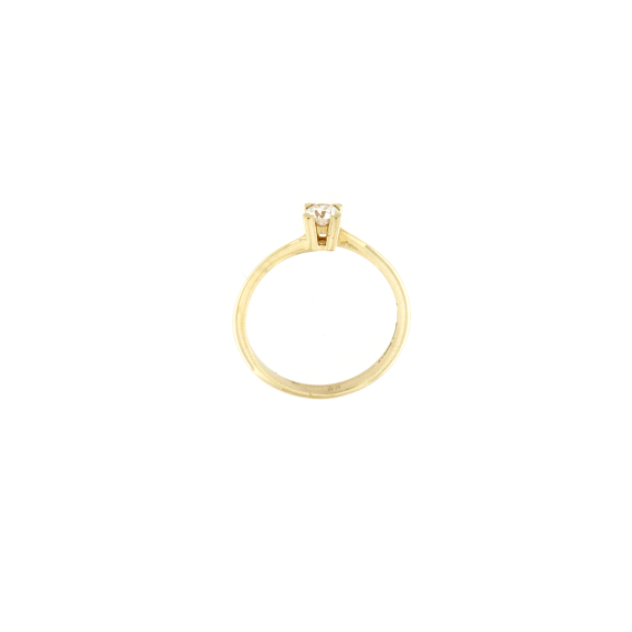 Златен пръстен с диамант 0.22ct-22519467