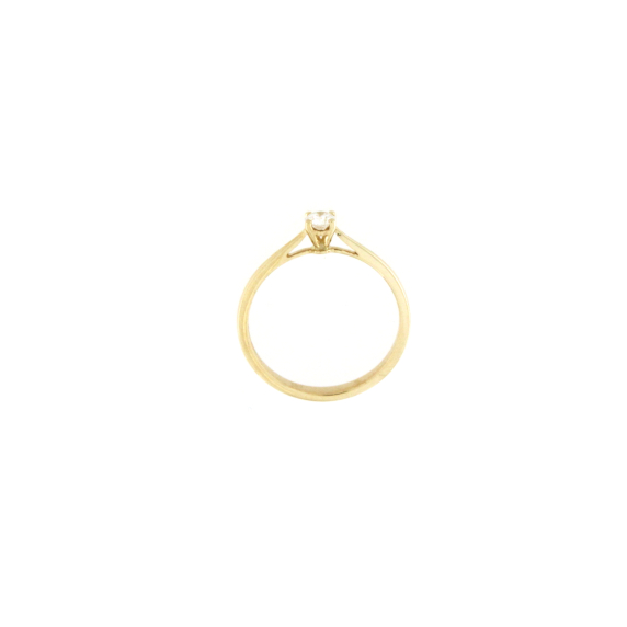 Златен пръстен с диамант 0.16ct-22519443
