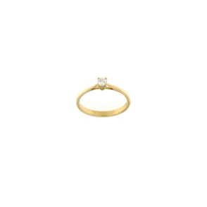 Златен пръстен с диамант 0.16ct-22519443
