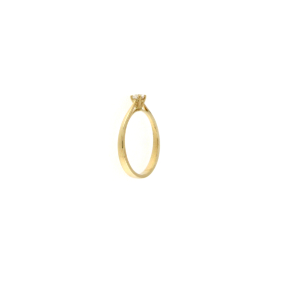 Златен пръстен с диамант 0.16ct-22519443