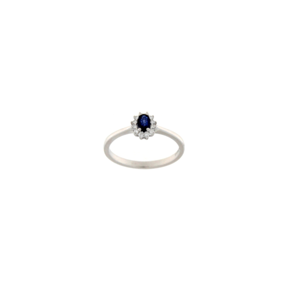 Златен пръстен със сапфир 0.27ct