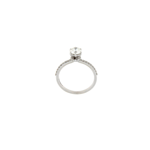 Златен пръстен с диаманти 0.88 ct