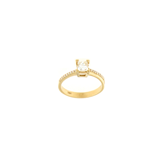 Златен пръстен с диаманти 0.63ct-22505453