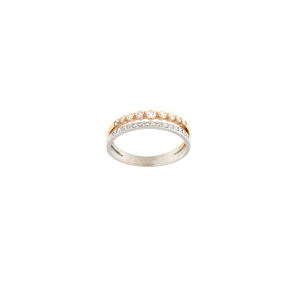 Златен пръстен с диаманти 0.35ct-22505477