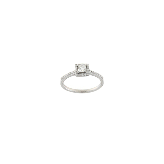 Златен пръстен с диаманти 0.46ct-22519535