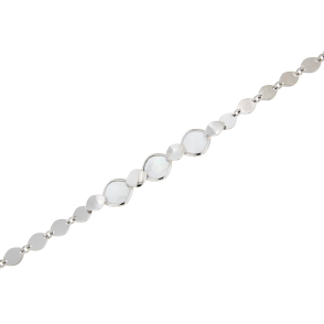 Сребърна гривна със седеф-249143